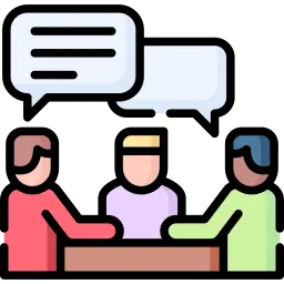 Plusieurs personnes communicant sur un projet